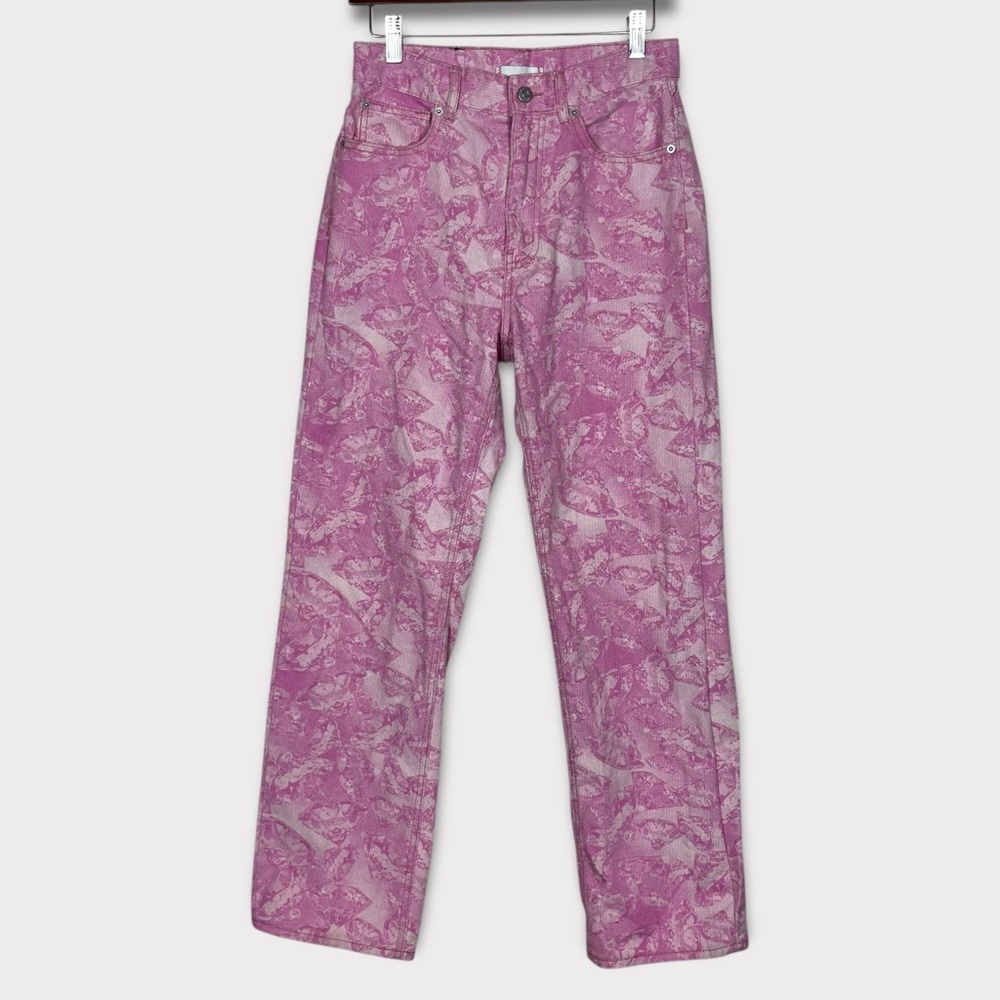 BDG‎ Urban Outfitters Cowboy Jean 27 Wide Leg Straight Pink Coquette Festival